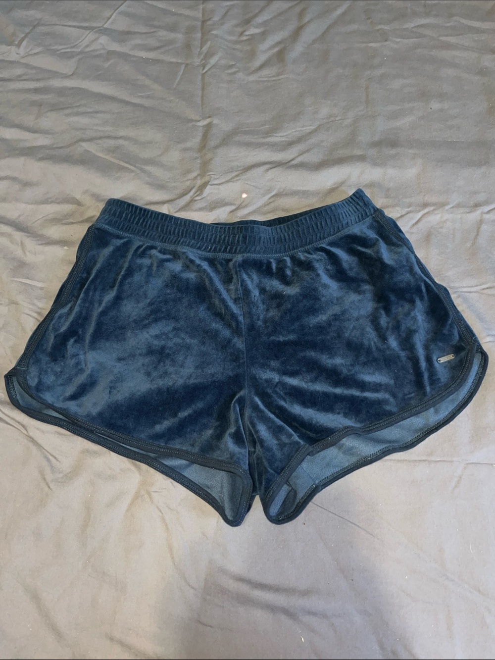 Hollister Dark Navy Velvet Pajama Shorts